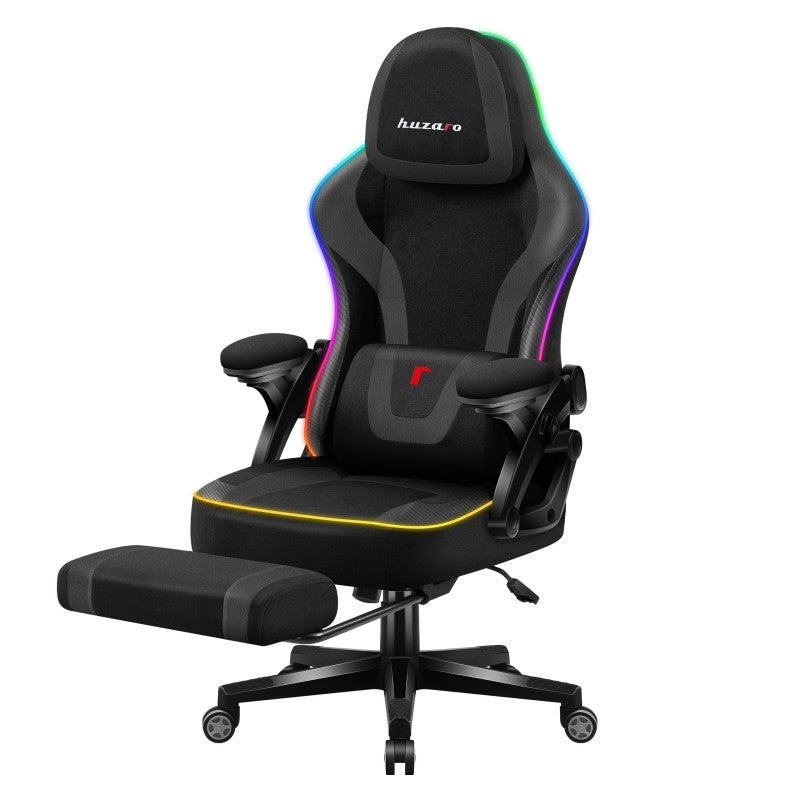 Fotel gamingowy Huzaro Force 4.6 RGB Smart Black Mesh