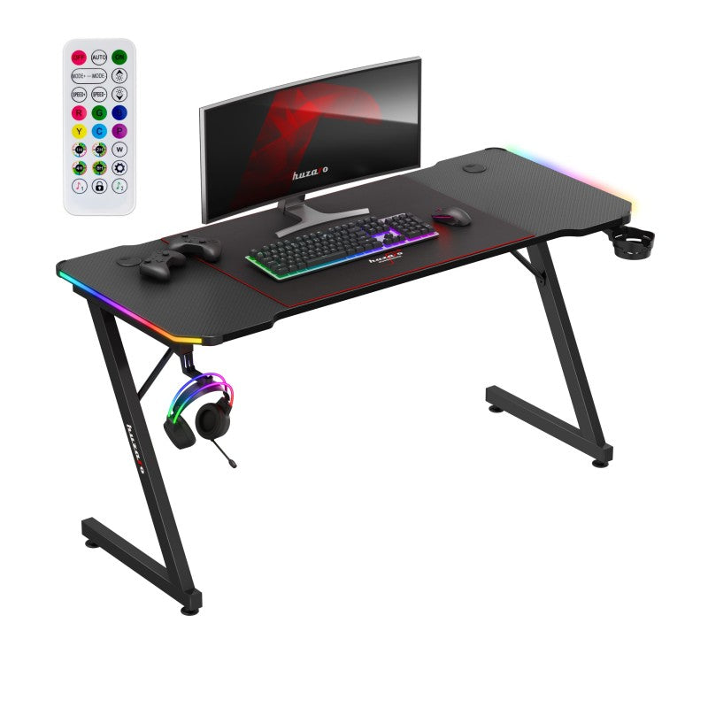 Biurko Gamingowe Huzaro Hero 3.3 RGB Black 140 cm
