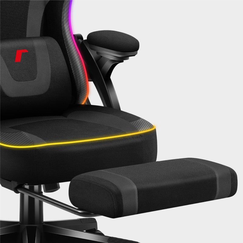 Fotel gamingowy Huzaro Force 4.6 RGB Smart Black Mesh
