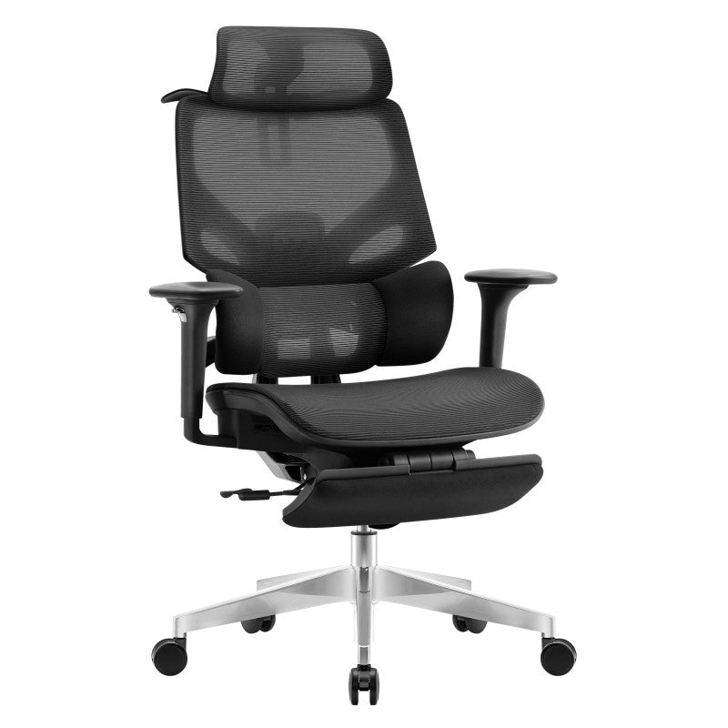 Fotel ergonomiczny z podnóżkiem Mark Adler Expert 8.7 Black Mesh