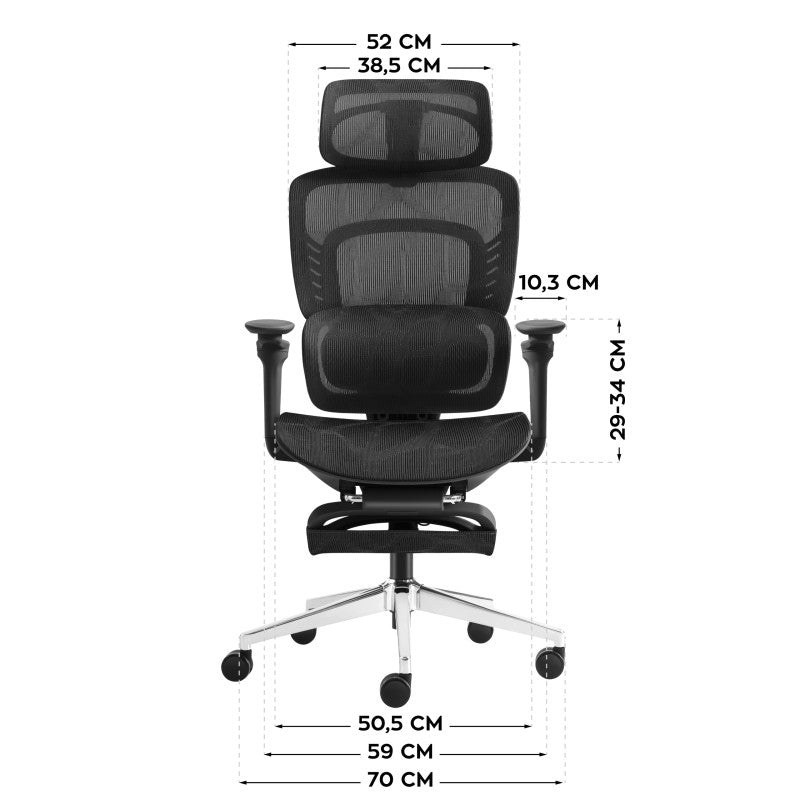 Fotel biurowy z masażem Mark Adler Visioner 8.3 Black