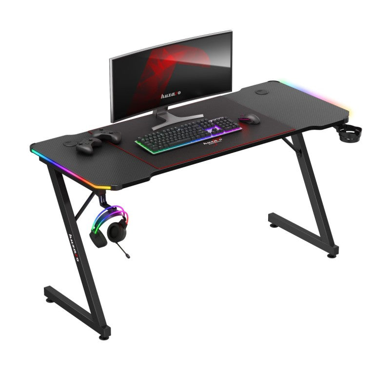 Biurko Gamingowe Huzaro Hero 3.3 RGB Black 140 cm