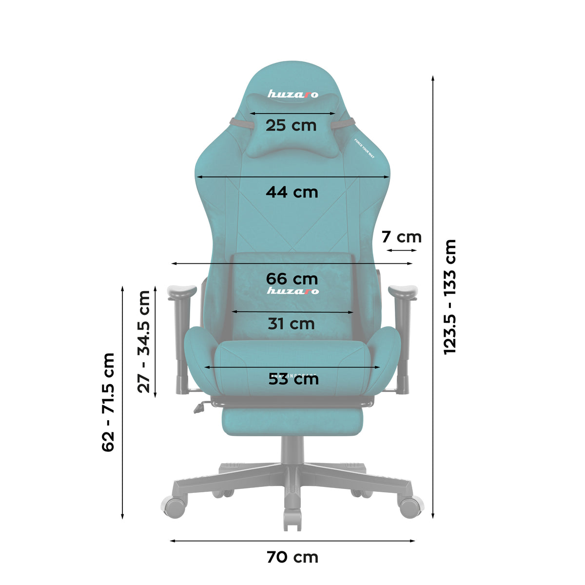 Gaming-Sessel Huzaro Force 5.7 Teal