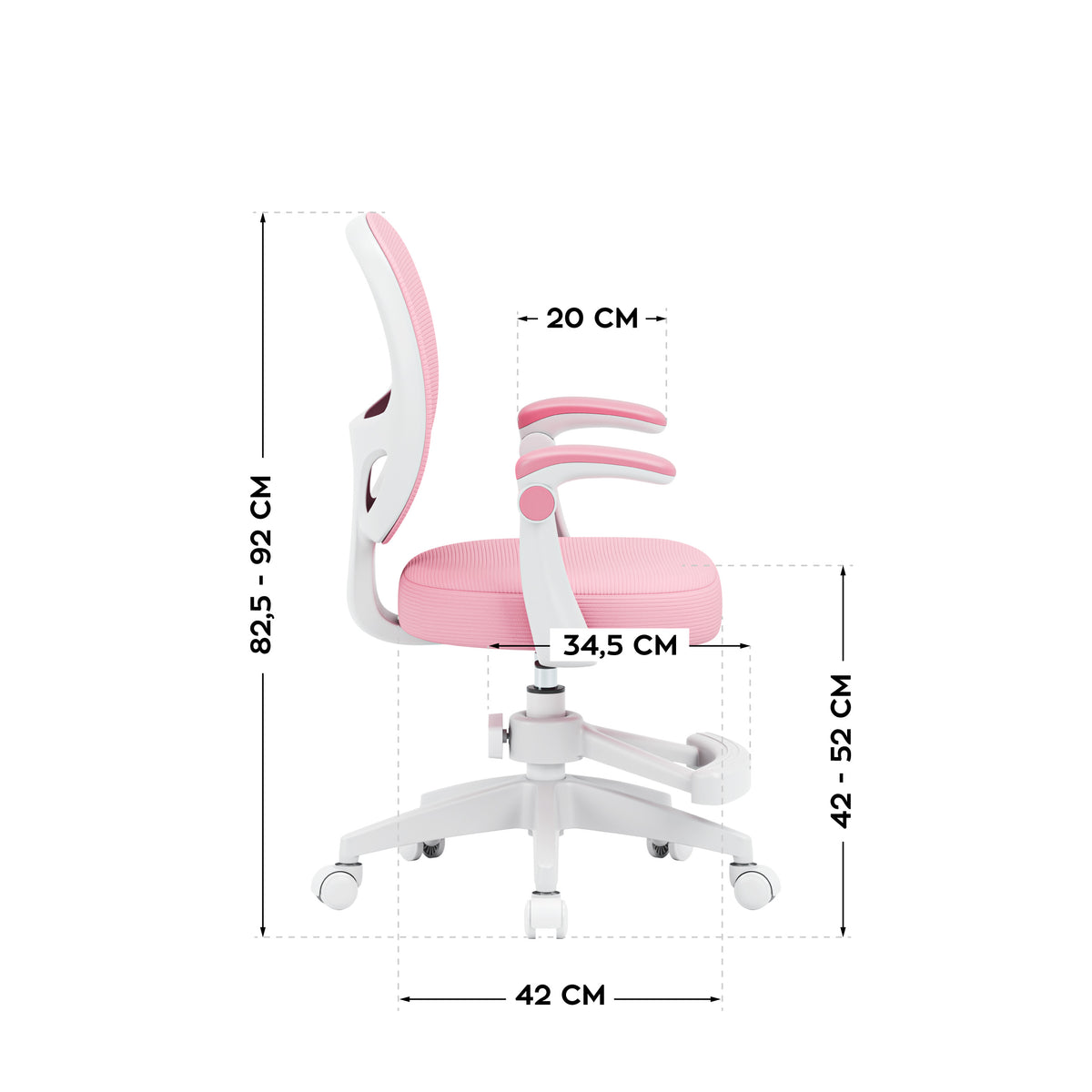 Drehbarer Kinderstuhl Mark Adler Junior 3.1 Pink