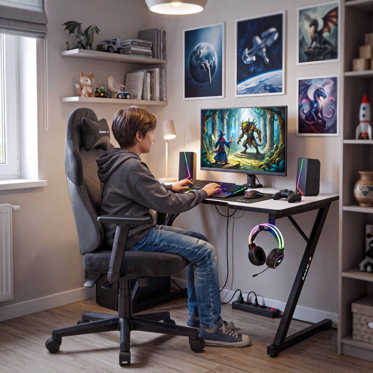 Gaming-Stuhl für Jugendliche Huzaro Ranger 5.7 Carbon Black