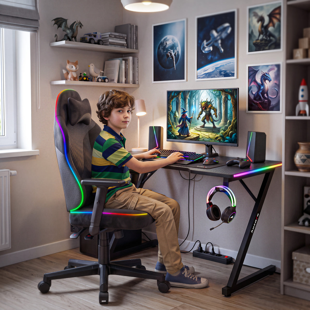Gaming-Stuhl für Jugendliche Huzaro Ranger 5.7 RGB BLACK